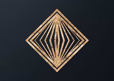 Gold Sacred Geometry Glyph