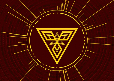 Yellow Glyph Mandala Rune