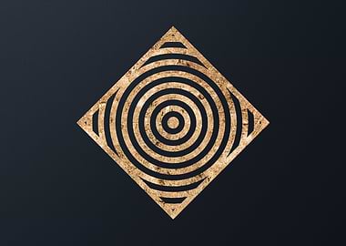 Gold Sacred Geometry Glyph