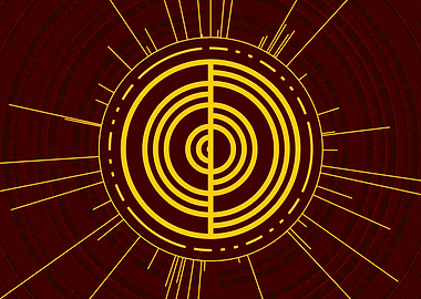 Gold Glyph Mandala Rune