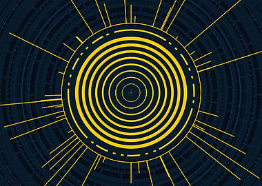 Gold Geometric Glyph Rune