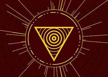 Yellow Glyph Mandala Rune