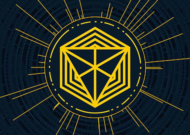 Yellow Glyph Mandala Rune