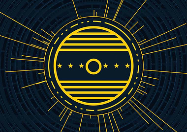 Yellow Glyph Mandala Rune