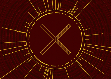 Yellow Glyph Mandala Rune