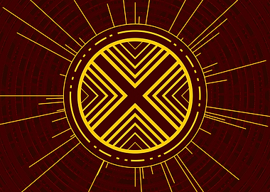 Yellow Glyph Mandala Rune