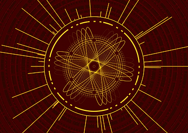 Yellow Glyph Mandala Rune