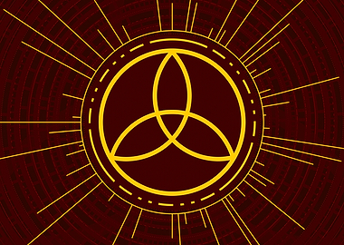 Yellow Glyph Mandala Rune