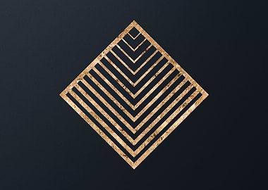 Gold Geometric Glyph Rune