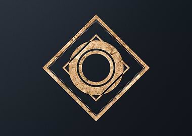 Gold Geometric Glyph Rune