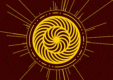 Gold Glyph Mandala Rune