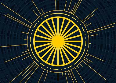 Yellow Glyph Mandala Rune