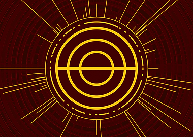 Gold Glyph Mandala Rune