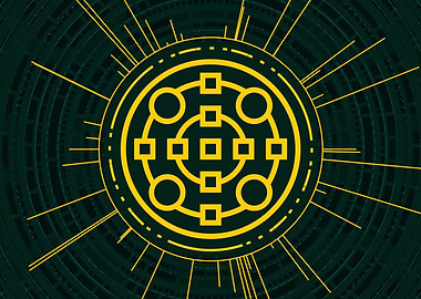 Gold Geometric Glyph Rune