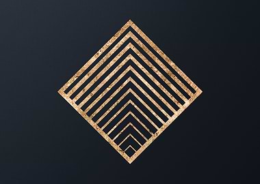 Gold Geometric Glyph Rune