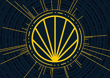 Gold Sacred Geometry Glyph