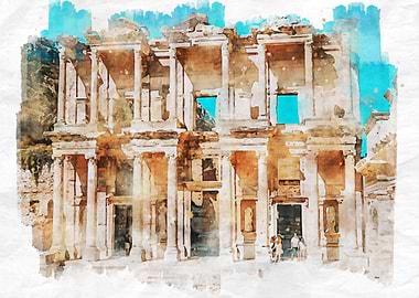 Ephesus Watercolor
