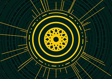 Gold Glyph Mandala Rune