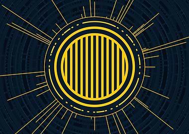 Yellow Glyph Mandala Rune