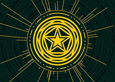 Yellow Glyph Mandala Rune