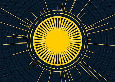 Gold Geometric Glyph Rune