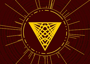 Gold Glyph Mandala Rune