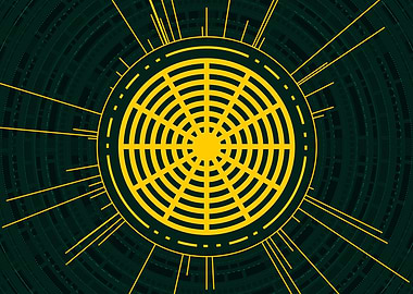 Gold Glyph Mandala Rune