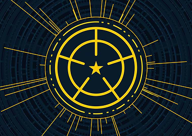 Yellow Glyph Mandala Rune