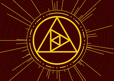 Gold Glyph Mandala Rune