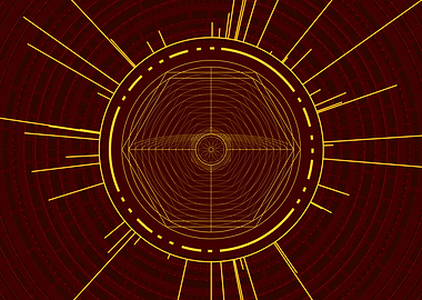 Yellow Glyph Mandala Rune