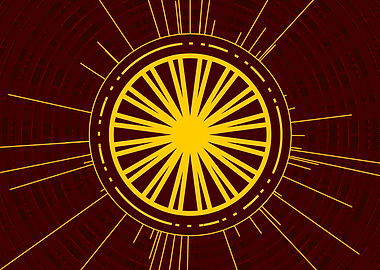 Yellow Glyph Mandala Rune