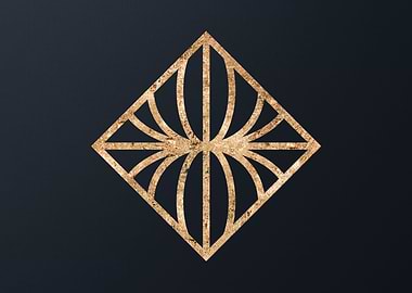 Gold Geometric Glyph Rune