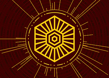 Yellow Glyph Mandala Rune