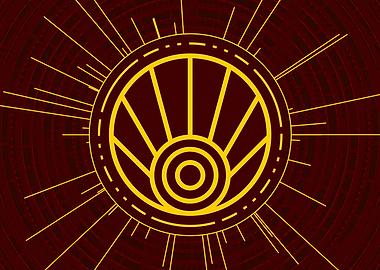 Gold Glyph Mandala Rune