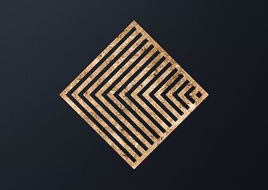 Gold Sacred Geometry Glyph