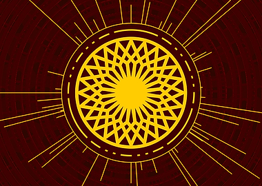 Gold Glyph Mandala Rune