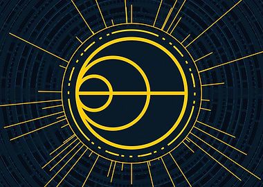 Yellow Glyph Mandala Rune