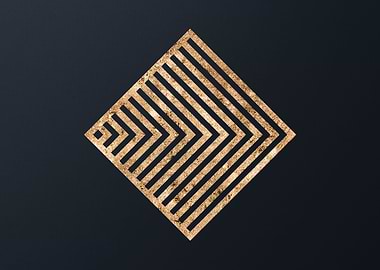 Gold Sacred Geometry Glyph