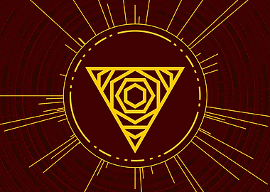 Gold Glyph Mandala Rune