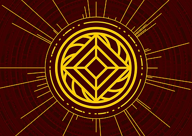 Gold Glyph Mandala Rune