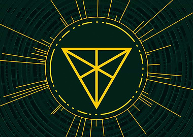 Gold Geometric Glyph Rune