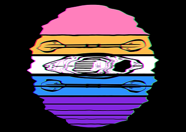 Kayak Canoeing Retro