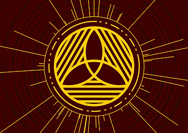 Gold Glyph Mandala Rune