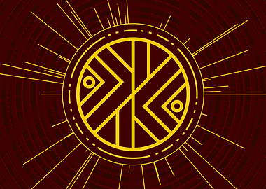 Yellow Glyph Mandala Rune