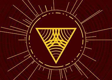 Gold Glyph Mandala Rune