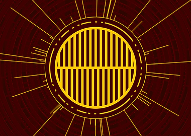 Yellow Glyph Mandala Rune