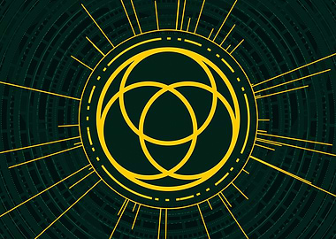 Yellow Glyph Mandala Rune