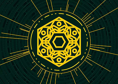 Yellow Gold Magic Glyph