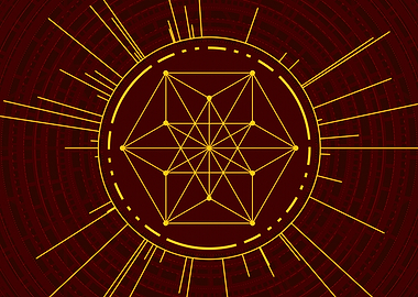 Gold Glyph Mandala Rune