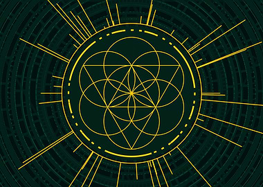 Yellow Gold Magic Circle